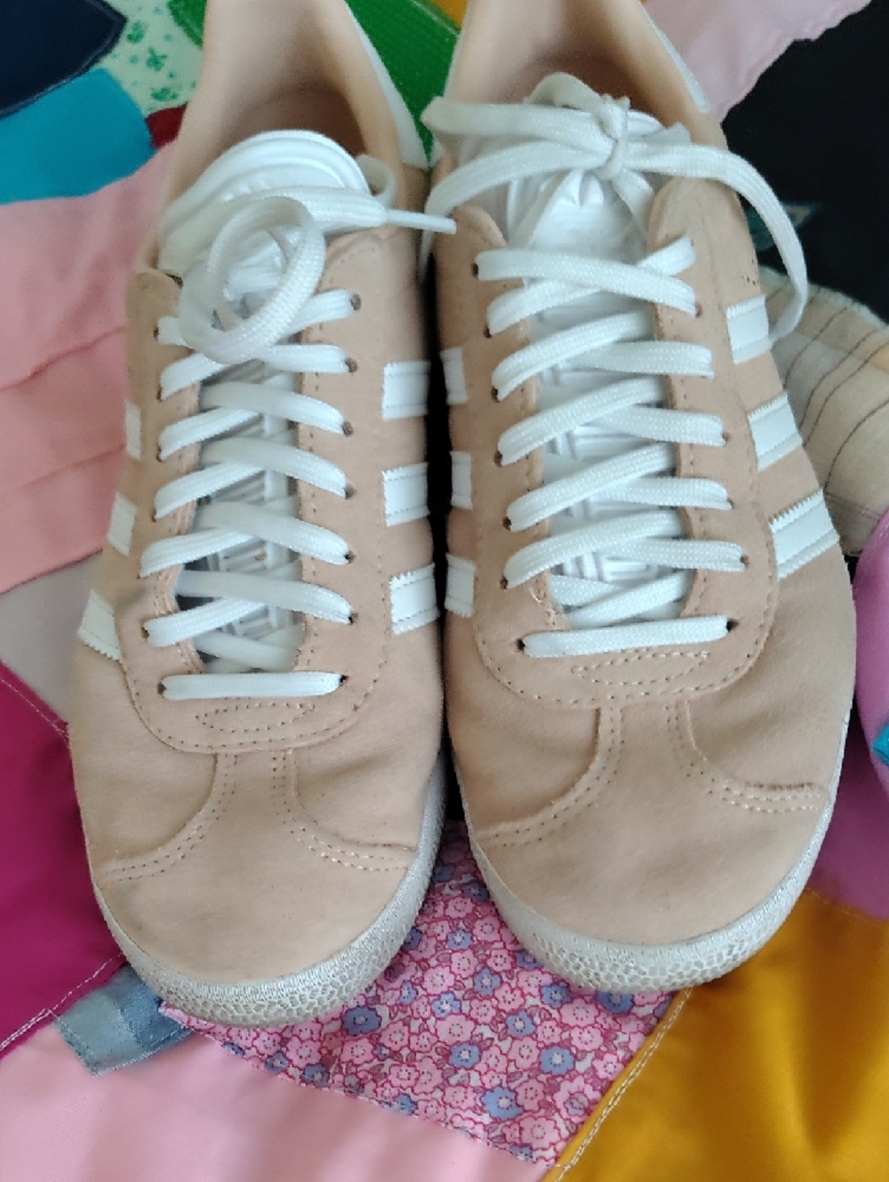 adidas Gazelle Suede Sneakers in Blush Pink & White - Picture 6 of 11